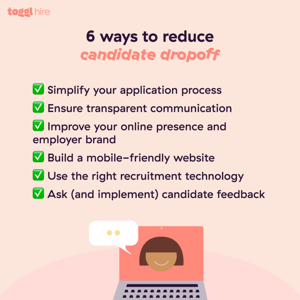6 ways to reduce candidate dropoff
