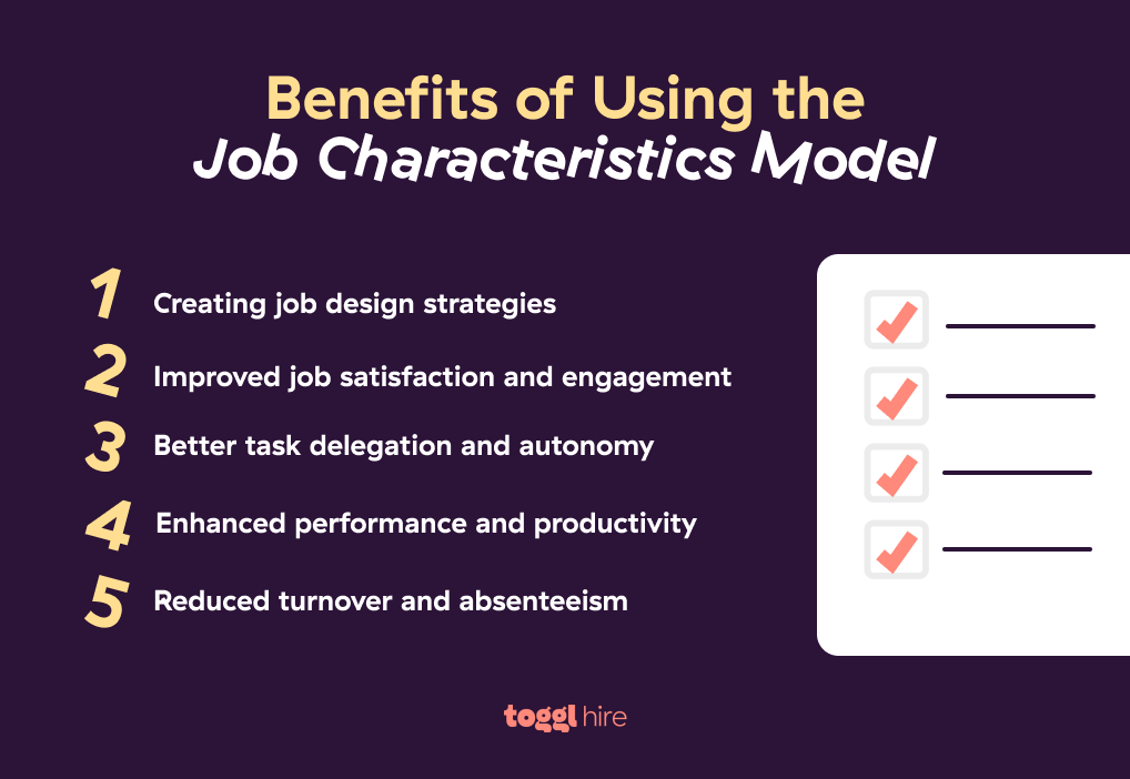 Benefits of Using the Job Characteristics Model