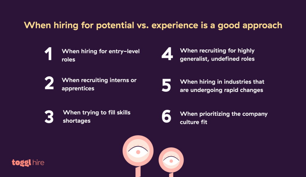 Hiring for potential vs experience