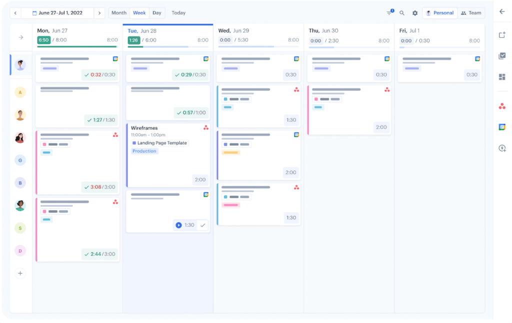 HourStack scheduling calendar