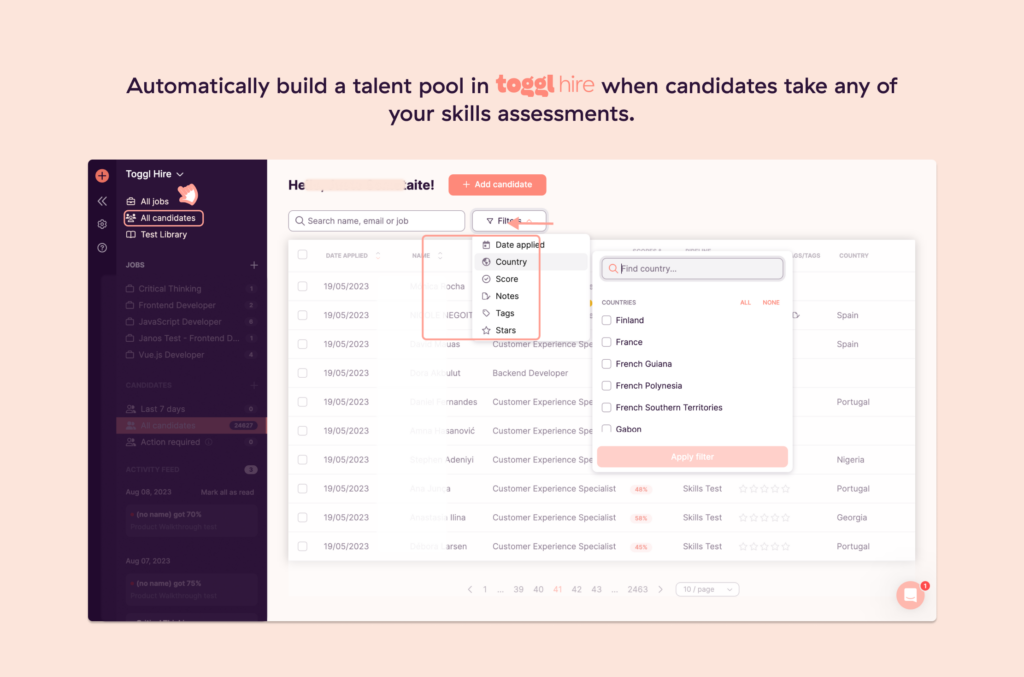 How to build a talent pool in Toggl Hire