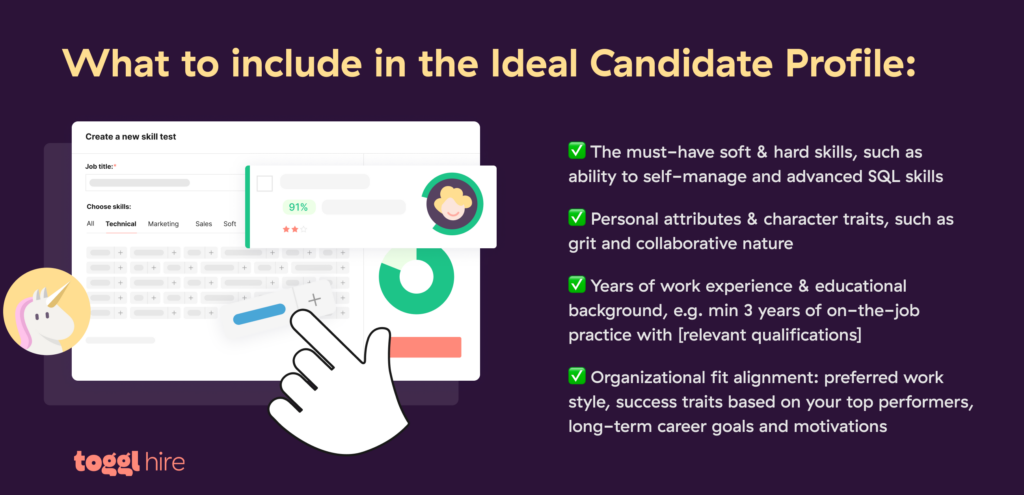 What to include in your ideal candidate profile