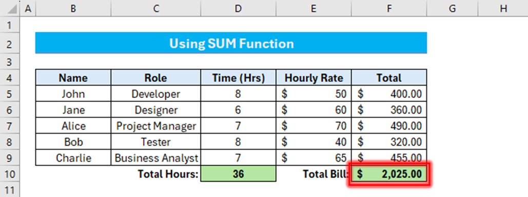 Excel table screenshot.