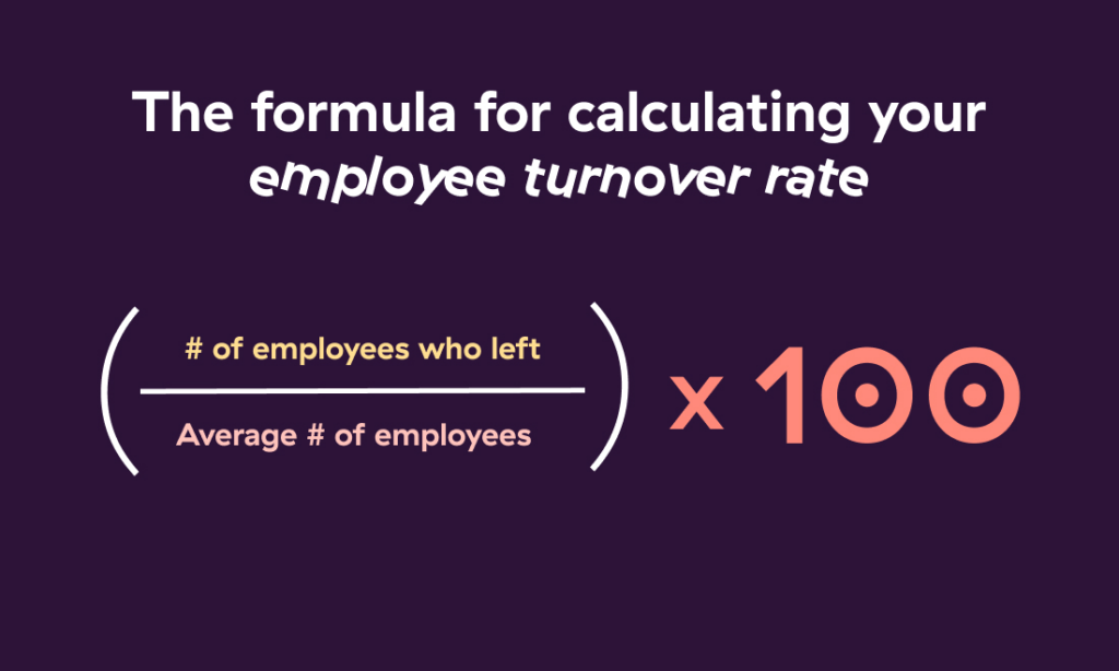 Employee turnover rate formula