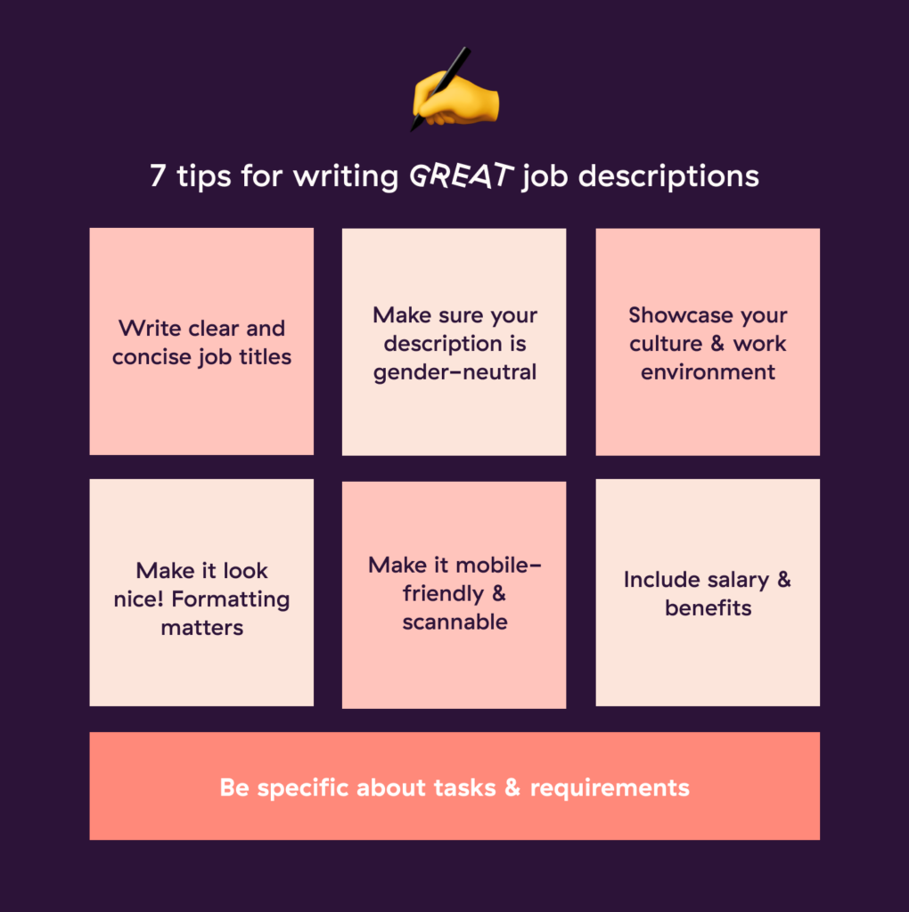 Tips for writing good job descriptions