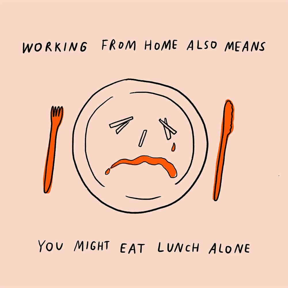 Illustration of a sad face on a plate