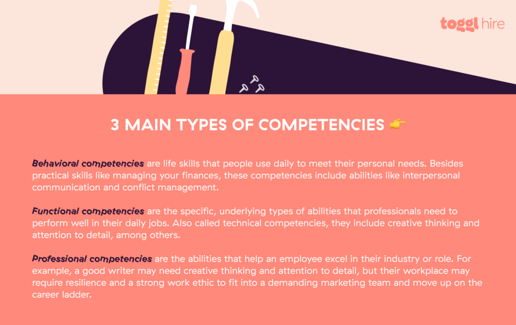 Main types of competencies when hiring