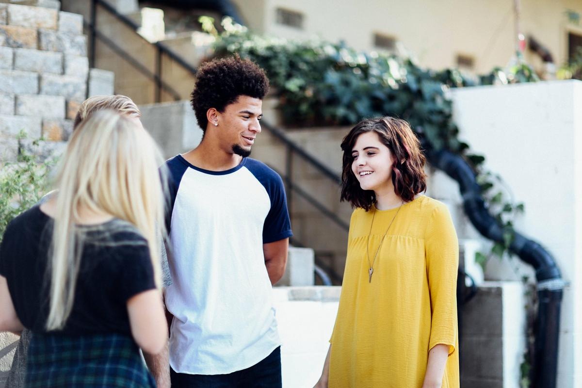 A group of people having a discussion