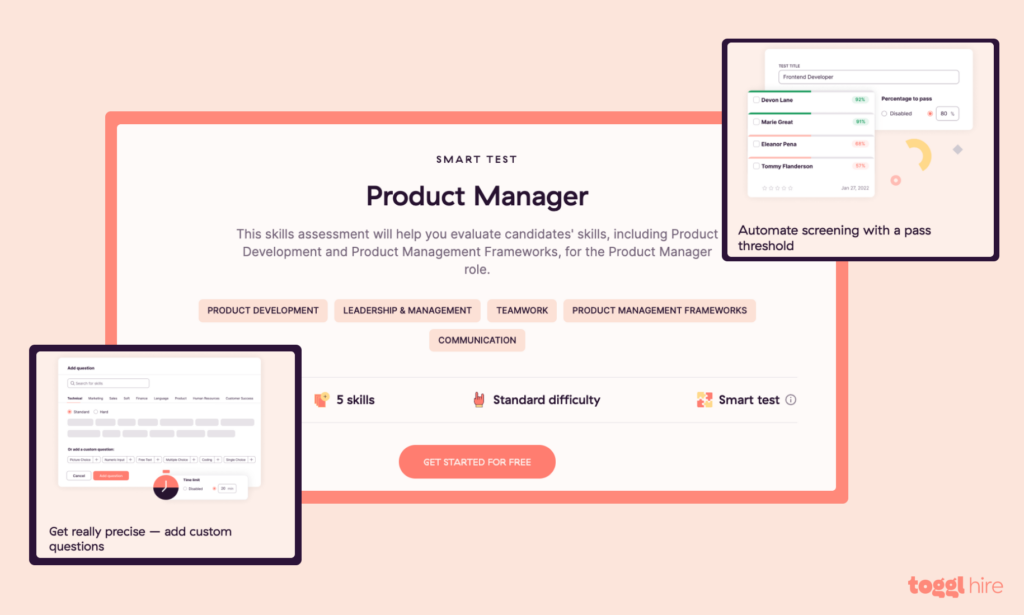 Product manager skills test example