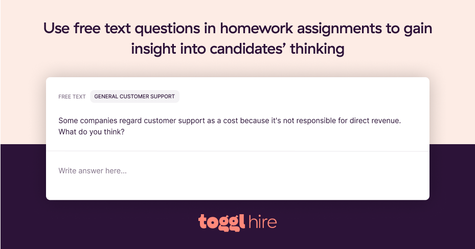 Sample homework assignment interview questions