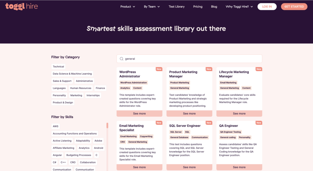 assessment library
