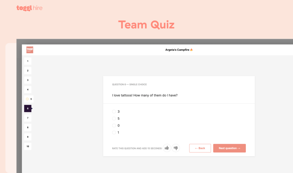 personalized onboarding quiz