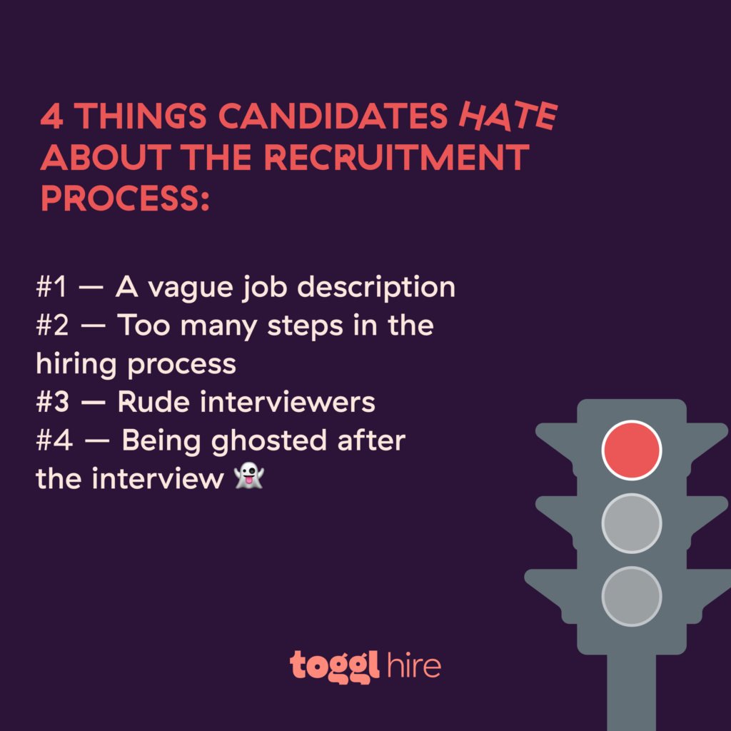 Things candidates hate about the recruitment process