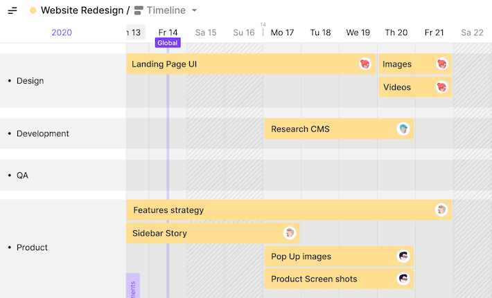 Toggl Plan Project Timeline
