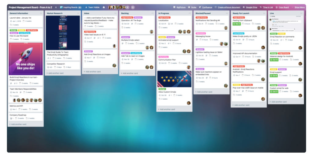 Manage workflows with Trello boards