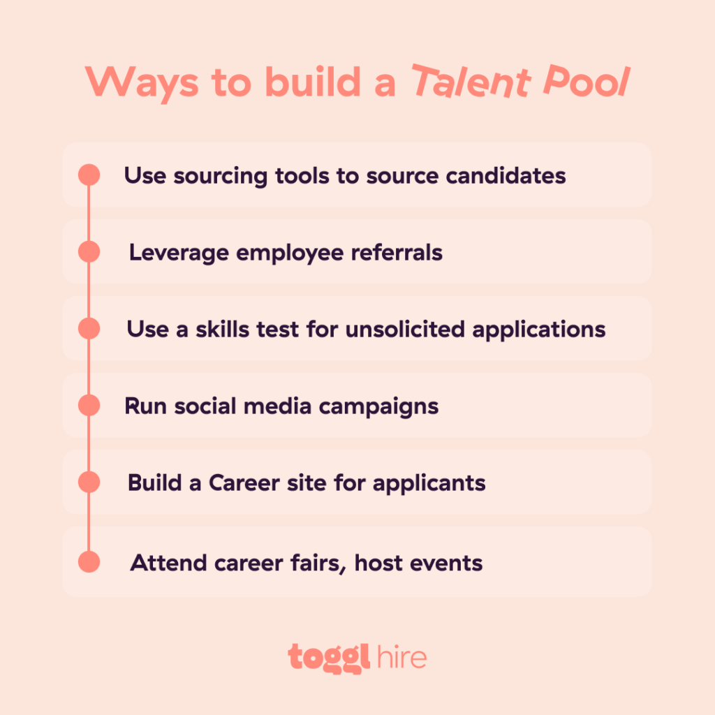 Ways to build a talent pool