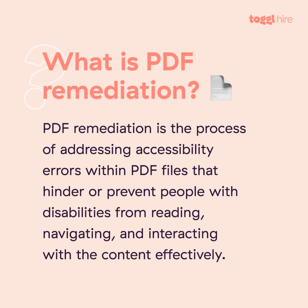 What is PDF remediation_