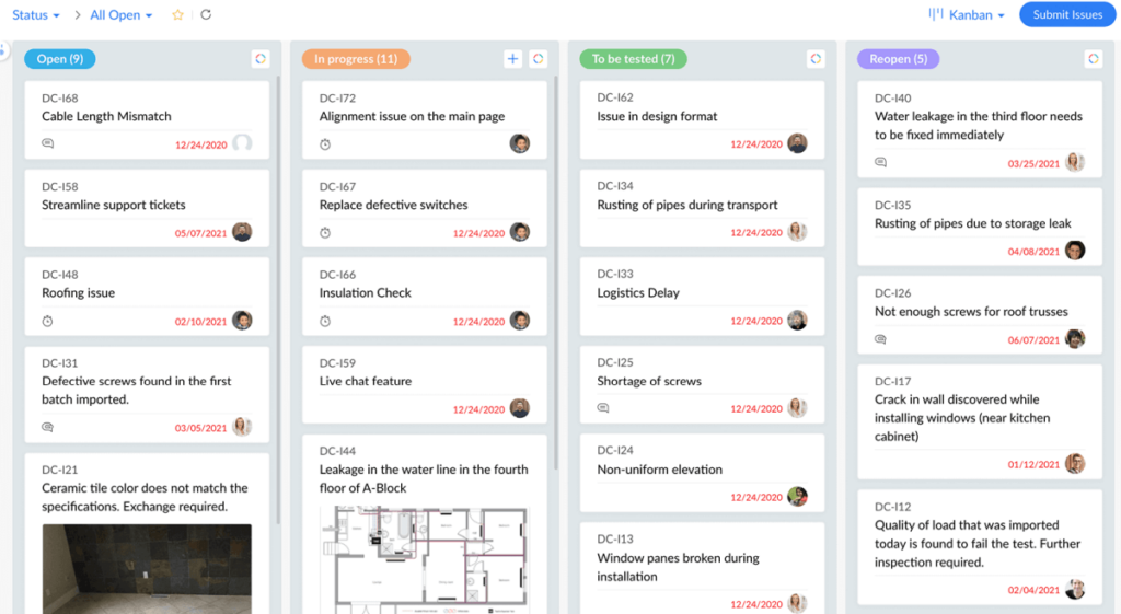 Zoho Kanban boards